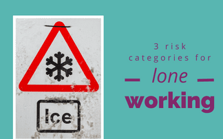 What are the three risk categories for lone working?